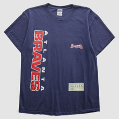 Atlanta Braves Delta 2000s T-Shirt - Navy Vintage