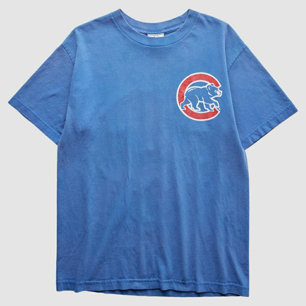 Chicago Cubs Majestic 2010s T-Shirt - Blue Vintage