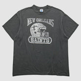 New Orleans Saints logo 7 90s T-Shirt - Gray Vintage sale