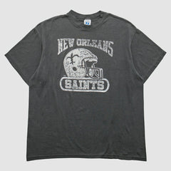 New Orleans Saints logo 7 90s T-Shirt - Gray Vintage sale