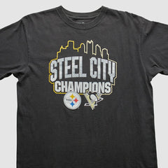 Pittsburgh Steelers Reebok 2009 T-Shirt - Black Vintage on sale