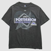 Colorado Rockies Majestic 2009 T-Shirt - Black Vintage
