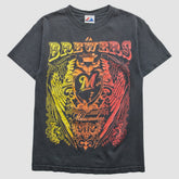 Milwaukee Brewers Majestic 2000s T-Shirt - Black Vintage