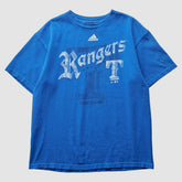 Texas Rangers Adidas 2000s T-Shirt - Blue Vintage