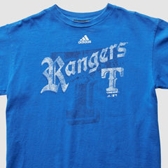 Texas Rangers Adidas 2000s T-Shirt - Blue Vintage