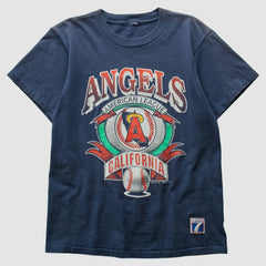 Los Angeles Angels Logo 7 1992 T-Shirt - Navy Vintage