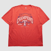 Texas Rangers Majestic 2011 T-Shirt - Red Vintage