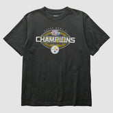 Pittsburgh Steelers Reebok 2006 T-Shirt - Black Vintage sale