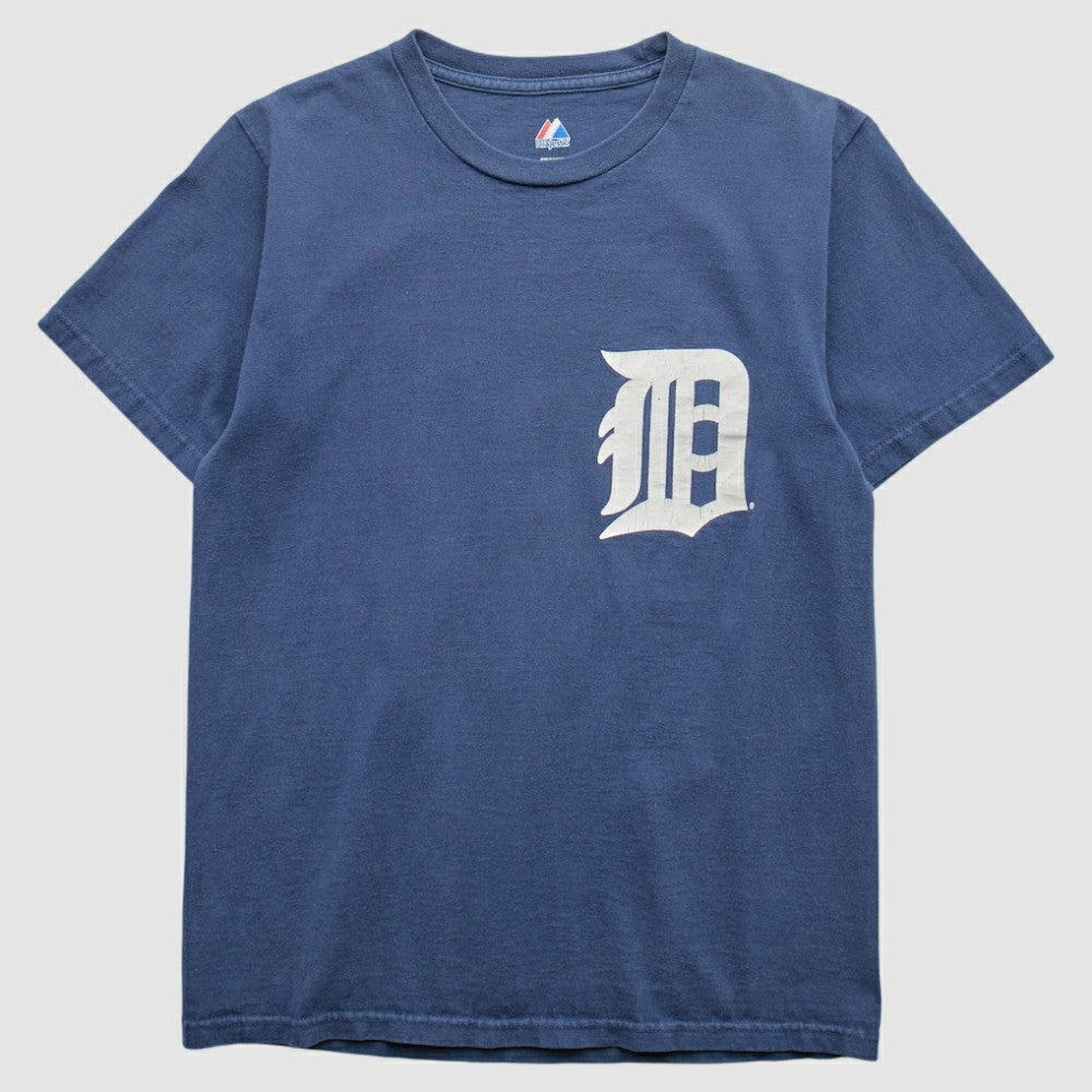 Detroit Tigers Majestic 2000s T-Shirt - Blue Vintage