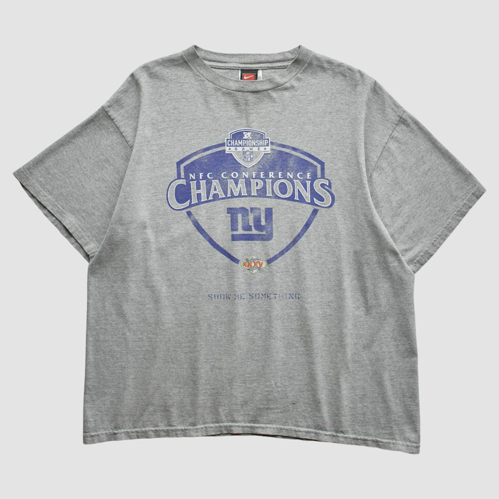 New York Giants 2000 T-Shirt - Gray Vintage on sale