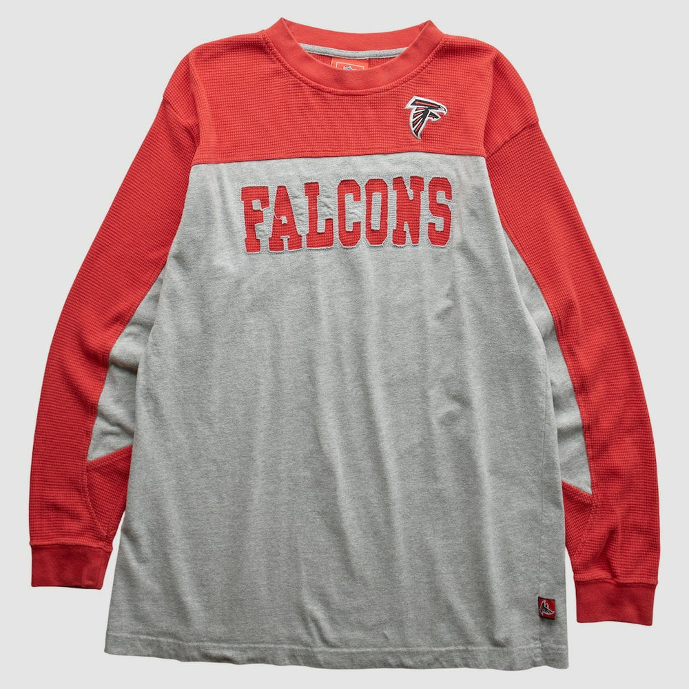 Atlanta Falcons NFL 2000s Long Sleeve T-Shirt - Gray Vintage sale