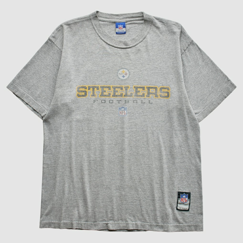 Pittsburgh Steelers Reebok 2000s T-Shirt - Gray Vintage online