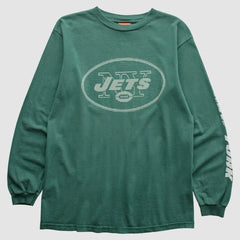 New York Jets NFL 2000s Long Sleeve T-Shirt - Green Vintage for sale