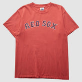 Boston Red Sox Majestic 2000s T-Shirt - Red Vintage