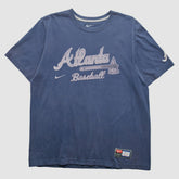 Atlanta Braves 2010s T-Shirt - Blue Vintage | Nike