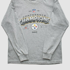 Pittsburgh Steelers Reebok 2010 Sweatshirt - Gray Vintage discount