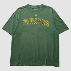 Pittsburgh Pirates Majestic 2000s T-Shirt - Green Vintage