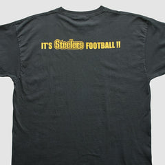 Pittsburgh Steelers Reebok 2000s T-Shirt - Black Vintage for sale