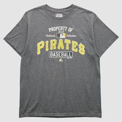 Pittsburgh Pirates Majestic 2000s T-Shirt - Gray Vintage