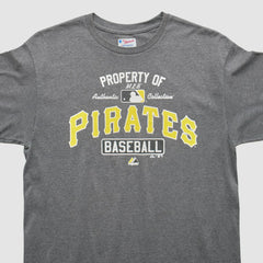 Pittsburgh Pirates Majestic 2000s T-Shirt - Gray Vintage