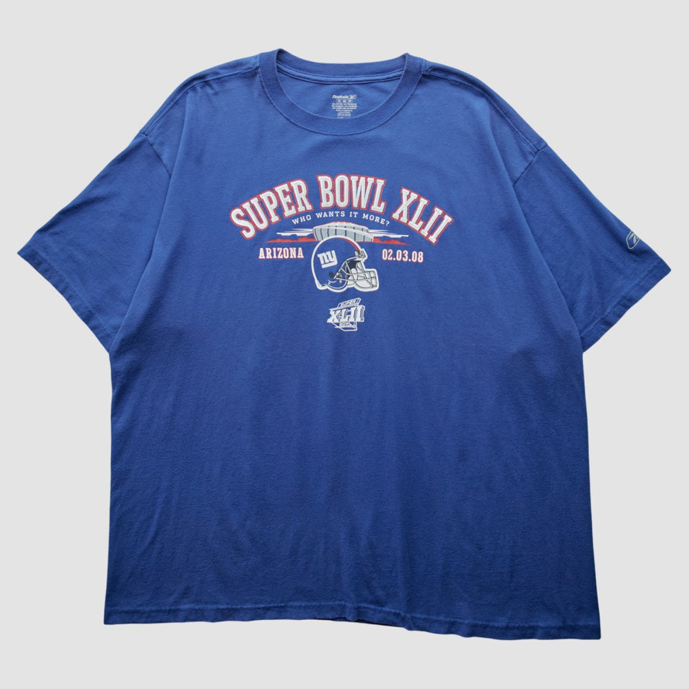 New York Giants Reebok 2008 T-Shirt - Blue Vintage discount
