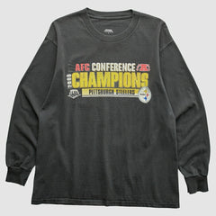 Pittsburgh Steelers 2008 T-Shirt - Black Vintage on sale