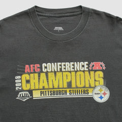 Pittsburgh Steelers 2008 T-Shirt - Black Vintage on sale