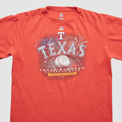 Texas Rangers Majestic 2011 T-Shirt - Red Vintage