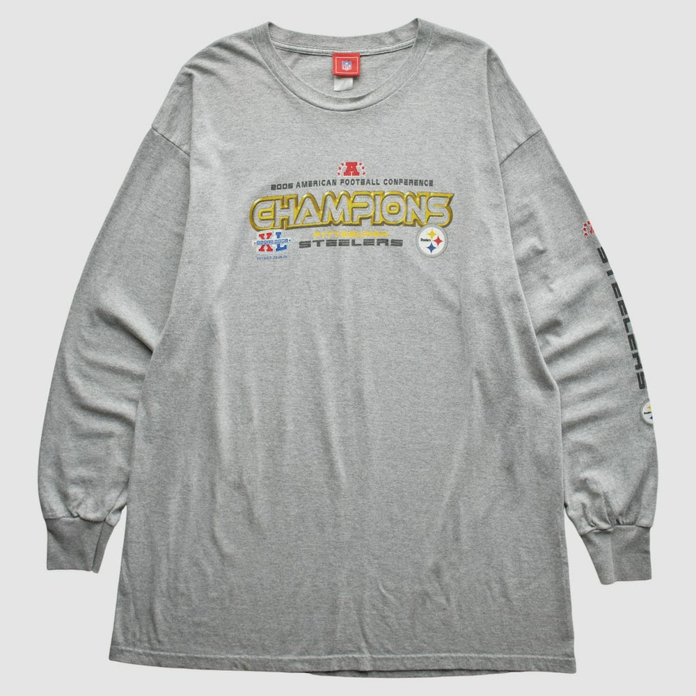 Pittsburgh Steelers NFL 2005 T-Shirt - Gray Vintage on sale