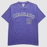 Colorado Rockies Lee Apparel 2002 T-Shirt - Purple Vintage
