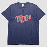 Minnesota Twins Majestic 2000s T-Shirt - Navy Vintage
