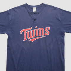 Minnesota Twins Majestic 2000s T-Shirt - Navy Vintage