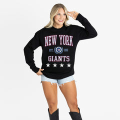 New York Giants Gameday Couture Women's Oversized Everyday Star Long Sleeve T-Shirt - Black outlet