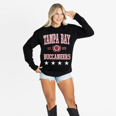 Tampa Bay Buccaneers Gameday Couture Women's Oversized Everyday Star Long Sleeve T-Shirt - Black sale