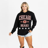Chicago Bears Gameday Couture Women's Oversized Everyday Star Long Sleeve T-Shirt - Black online