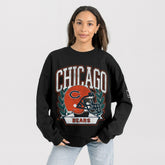 Chicago Bears Gameday Couture Women's Oversized Victory Lane Black Label Premium Fleece Sweatshirt - Black discount