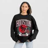 Houston Texans Gameday Couture Women's Oversized Victory Lane Black Label Premium Fleece Sweatshirt - Black for sale