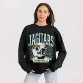 Jacksonville Jaguars Gameday Couture Women's Oversized Victory Lane Black Label Premium Fleece Sweatshirt - Black cheap