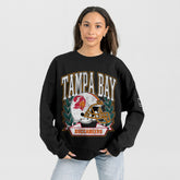 Tampa Bay Buccaneers Gameday Couture Women's Oversized Victory Lane Black Label Premium Fleece Sweatshirt - Black on sale