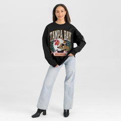 Tampa Bay Buccaneers Gameday Couture Women's Oversized Victory Lane Black Label Premium Fleece Sweatshirt - Black on sale