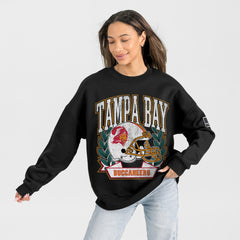 Tampa Bay Buccaneers Gameday Couture Women's Oversized Victory Lane Black Label Premium Fleece Sweatshirt - Black on sale