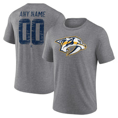 Nashville Predators Heritage Custom Tri-Blend T-Shirt Gray