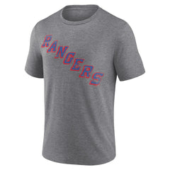 New York Rangers Heritage Custom Tri-Blend T-Shirt Gray