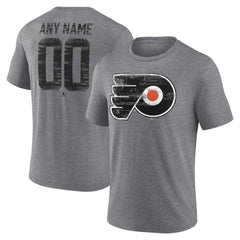 Philadelphia Flyers Heritage Custom Tri-Blend T-Shirt Gray