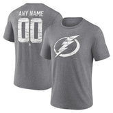 Tampa Bay Lightning Heritage Custom Tri-Blend T-Shirt Gray