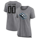 Utah Mammoth Women's Heritage Custom Tri-Blend T-Shirt Gray