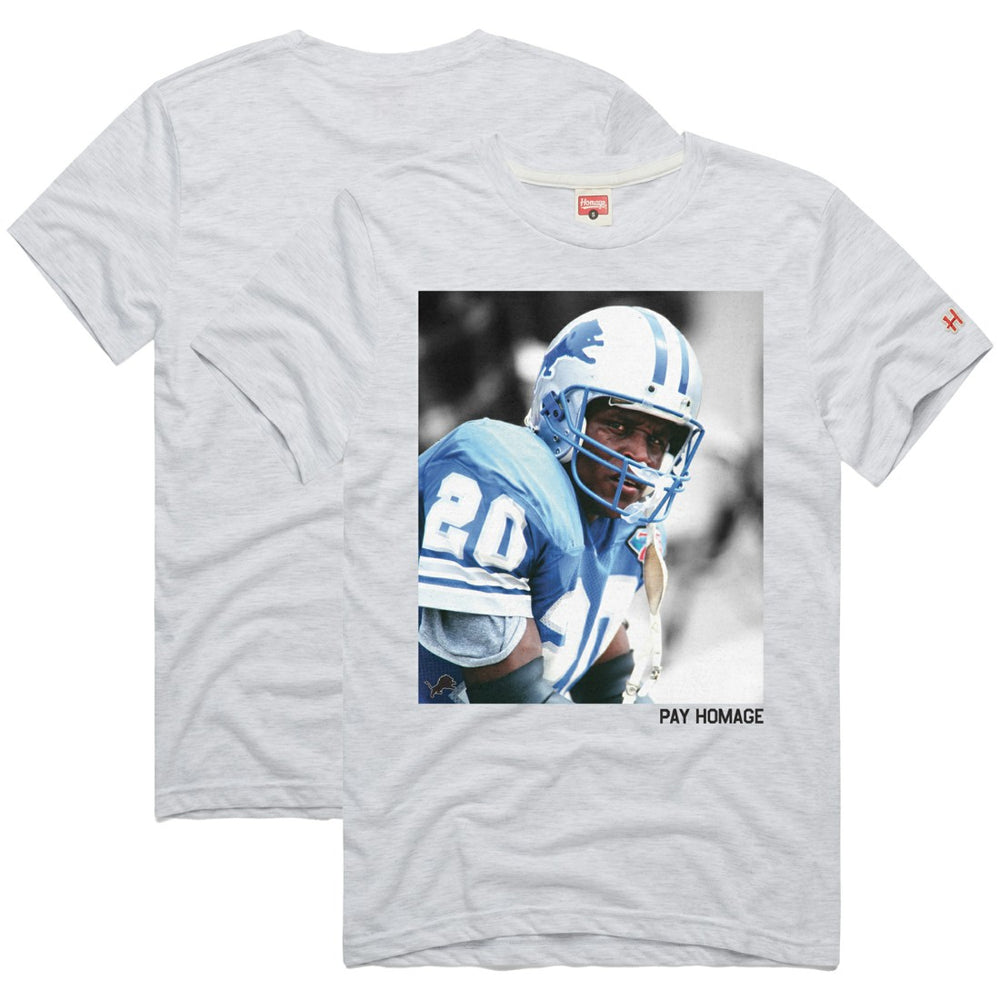 Barry Sanders Detroit Lions Homage Unisex Pay Homage Tri-Blend T-Shirt - Ash discount