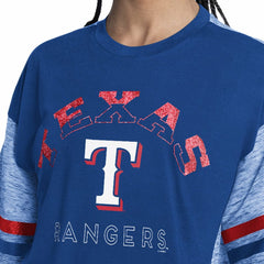 Texas Rangers G-III 4Her by Carl Banks Women's Off-Season Oversized Top - Royal