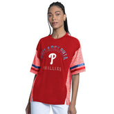 Philadelphia Phillies G-III 4Her by Carl Banks Women's Off-Season Oversized Top - Red