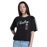 Chicago Cubs G-III 4Her by Carl Banks Women's Classic Play Cropped T-Shirt - Black